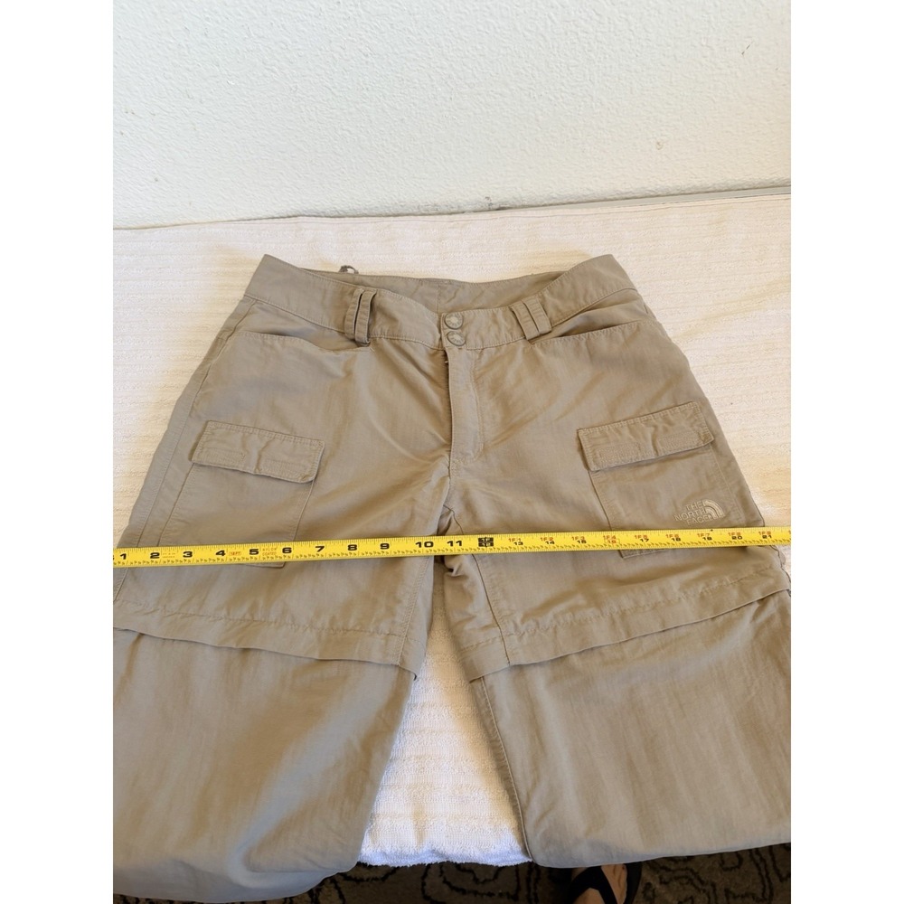 The North Face Womens Cargo Pants Size 8 Convertible Hiking Nylon Tan - Picture 12 of 16